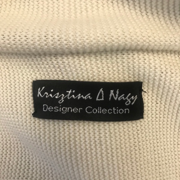 Krisztina Nagy Milano Ivory Asymmetrical Cardigan - Picture 12 of 12